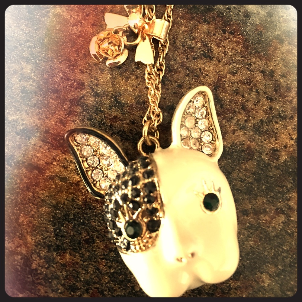 Betsey Johnson Frenchie Necklace